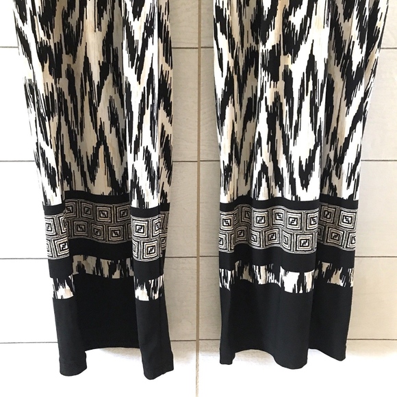 Cache Black White Metallic Wide Leg Pants - Picture 4 of 8